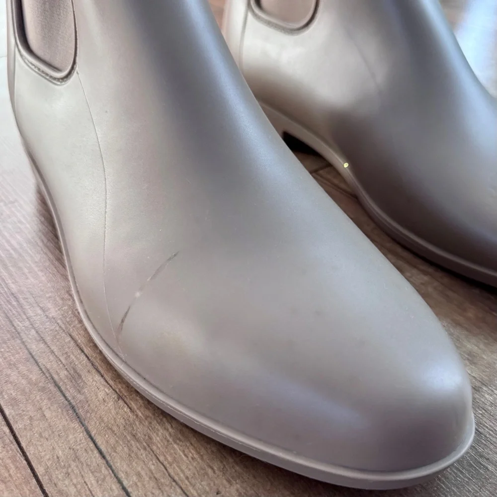 A New Day Taupe Chelsea Rainboots Size 12
